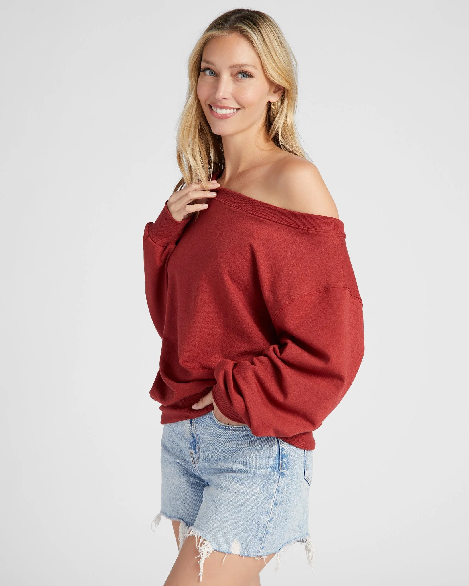 Brooksville One Shoulder Sweatshirt - Image 14