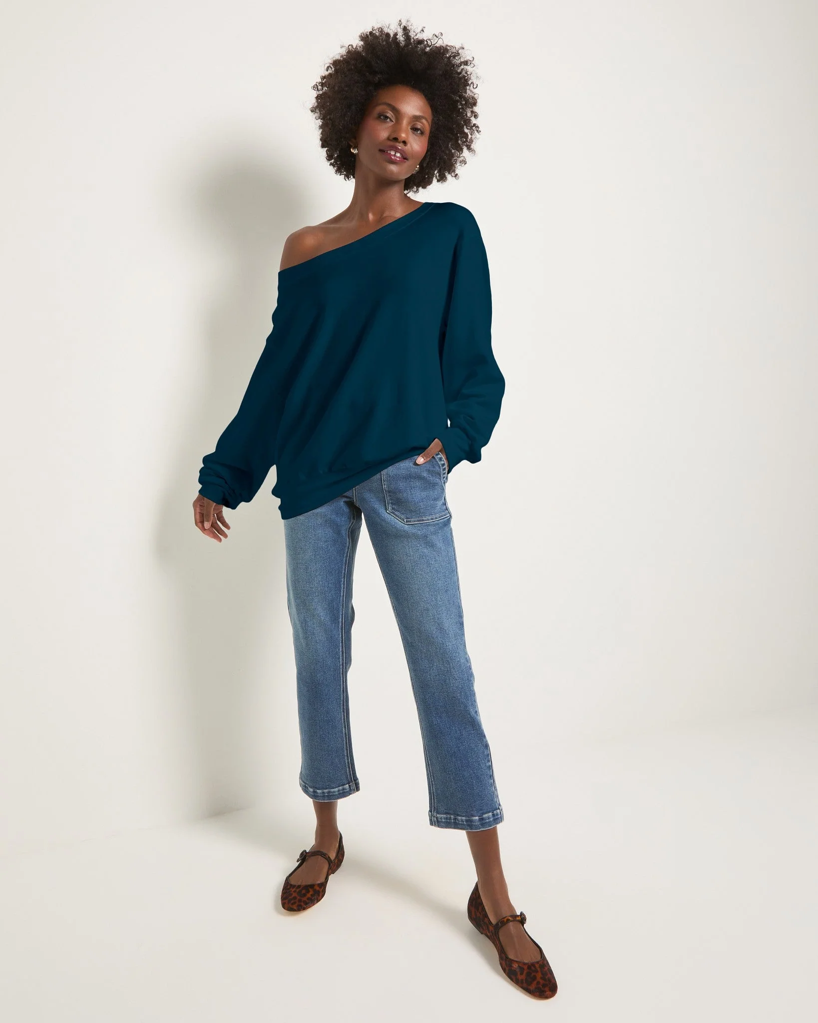 Brooksville One Shoulder Sweatshirt - Image 34