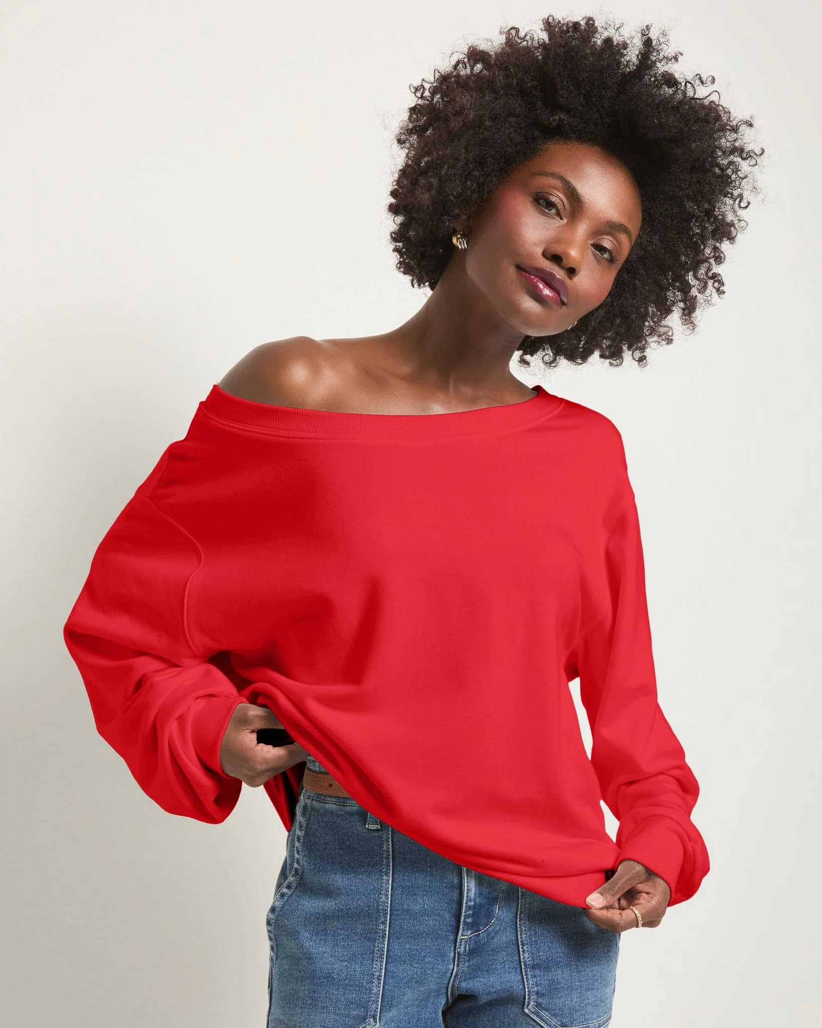 Brooksville One Shoulder Sweatshirt - Image 35