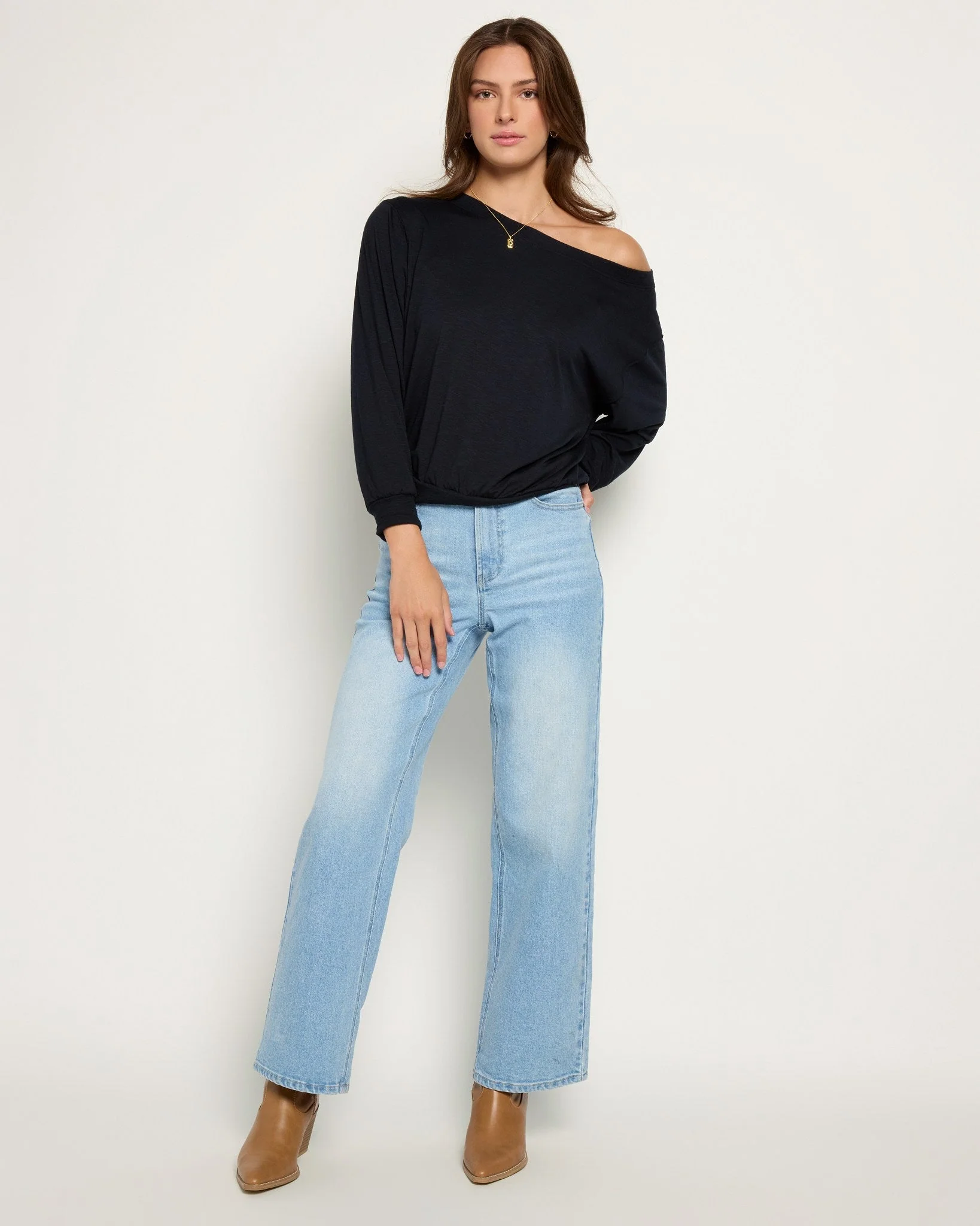 Brooksville Slub Off the Shoulder Top - Image 20