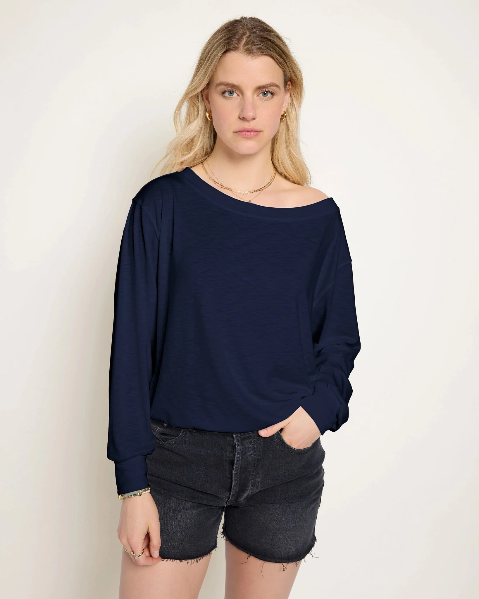 Brooksville Slub Off the Shoulder Top - Image 21