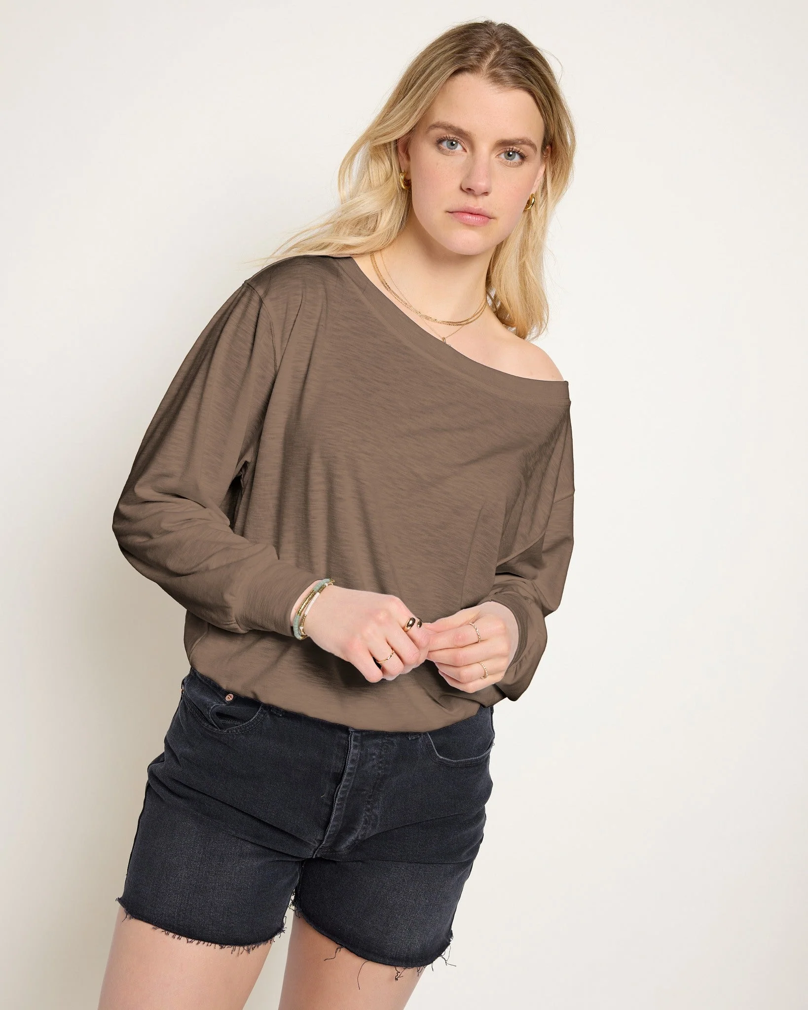 Brooksville Slub Off the Shoulder Top - Image 25