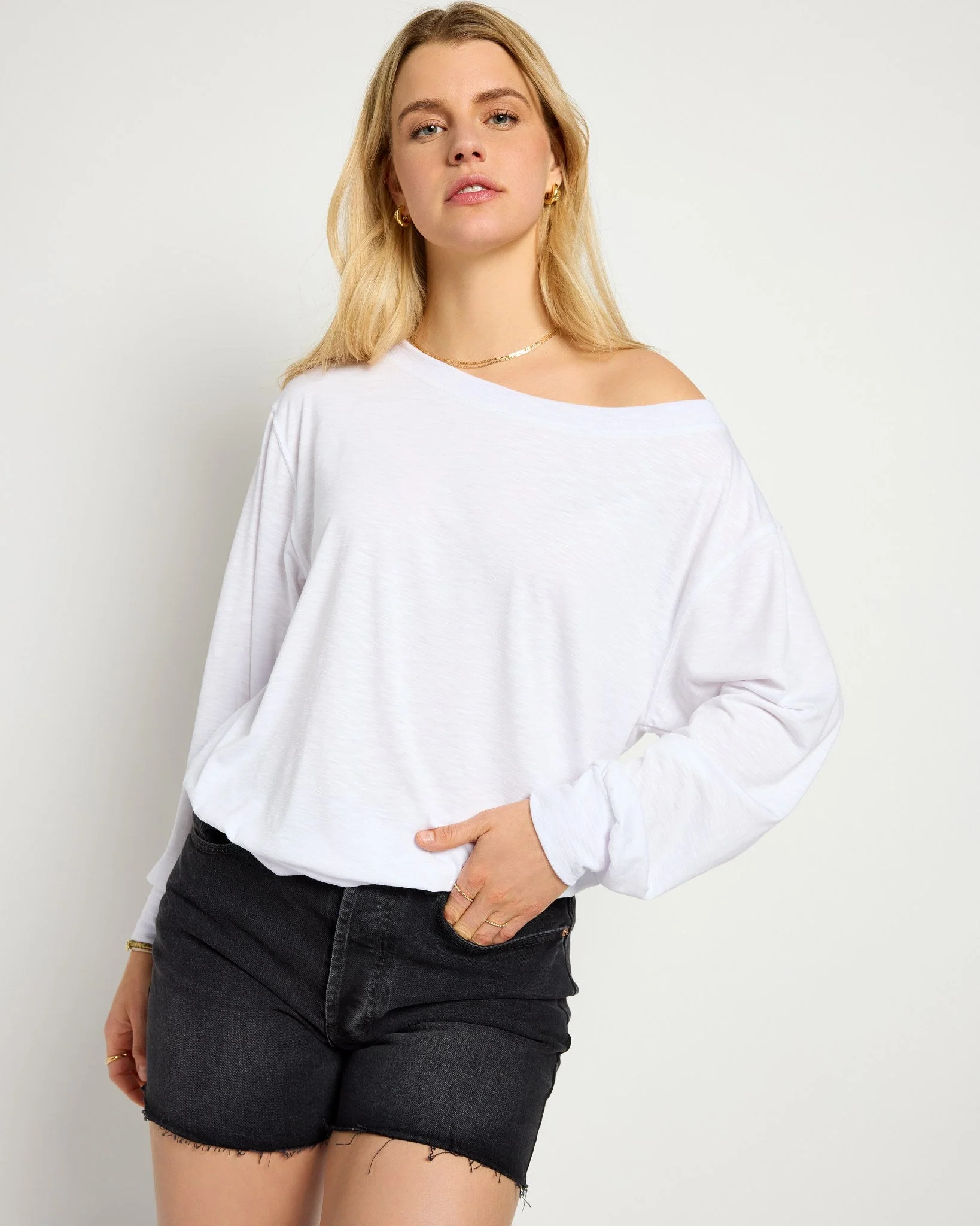 Brooksville Slub Off the Shoulder Top - Image 5