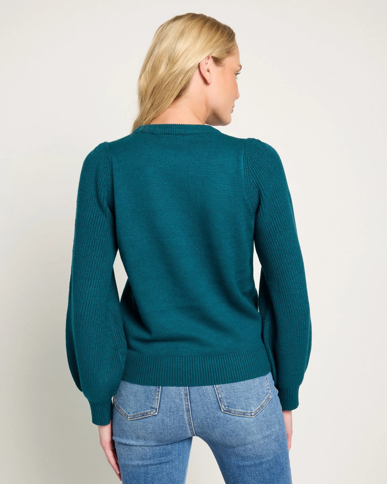 Pacific Puff Shoulder Crew Neck Sweater - Image 14