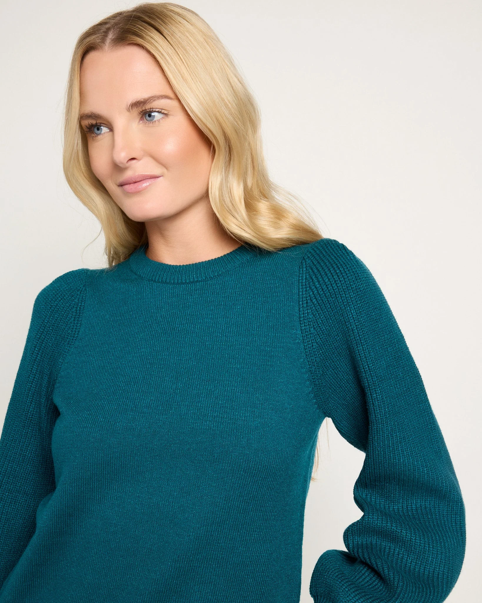 Pacific Puff Shoulder Crew Neck Sweater - Image 15