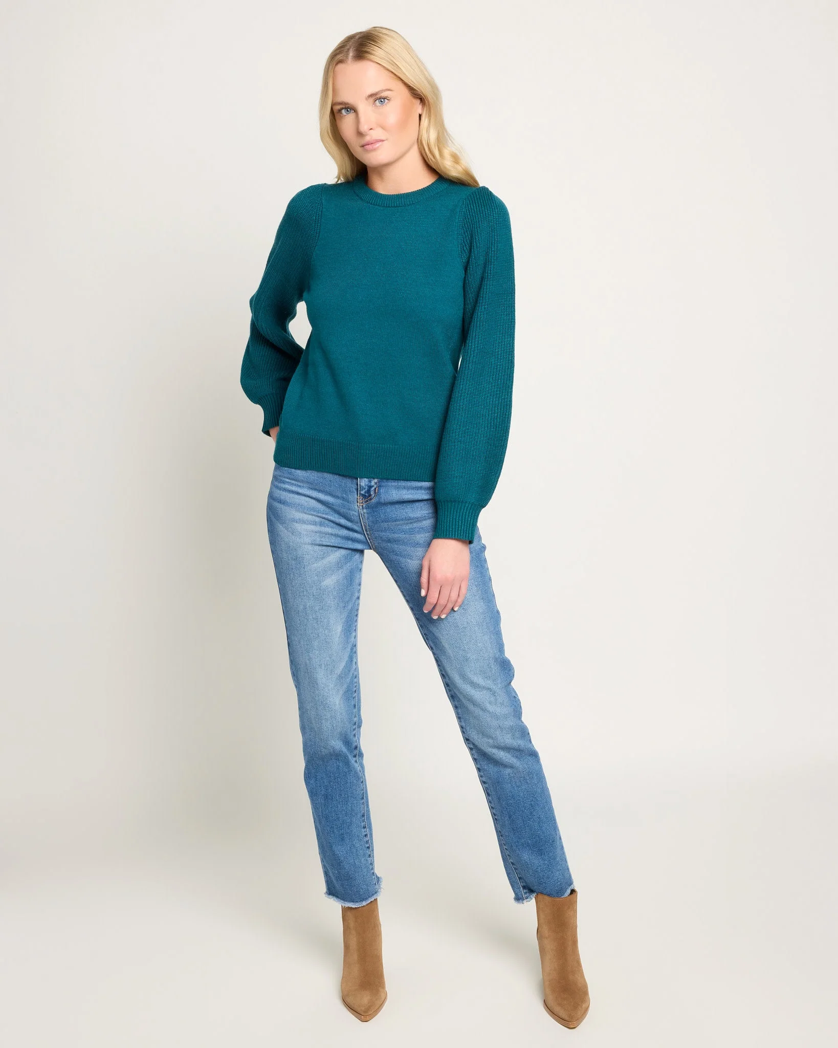 Pacific Puff Shoulder Crew Neck Sweater - Image 16