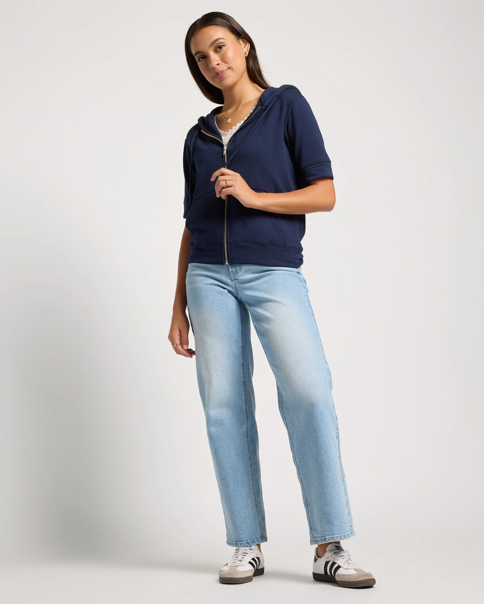 Short Sleeve Zip Hoodie - Image 14