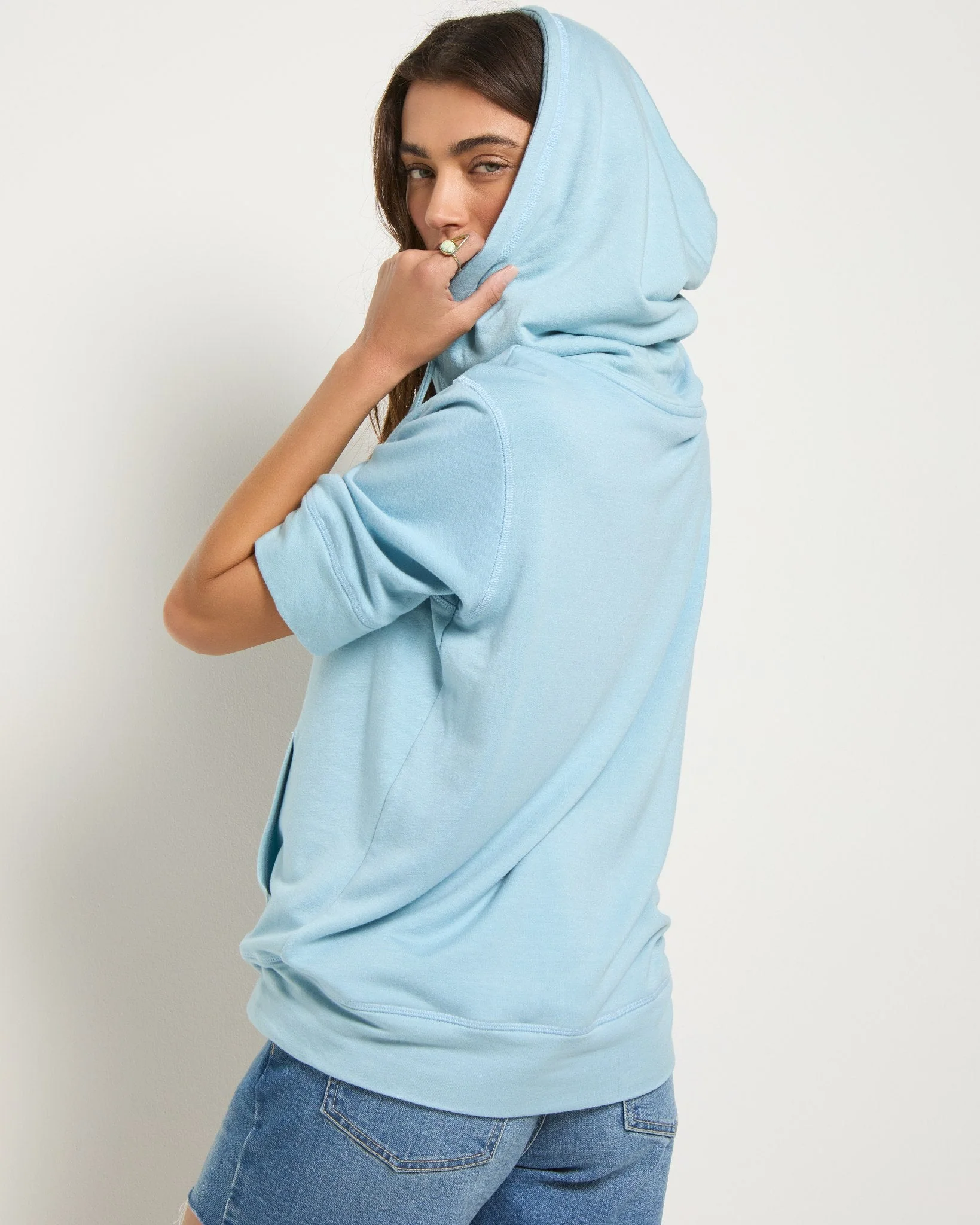 Short Sleeve Zip Hoodie - Image 16