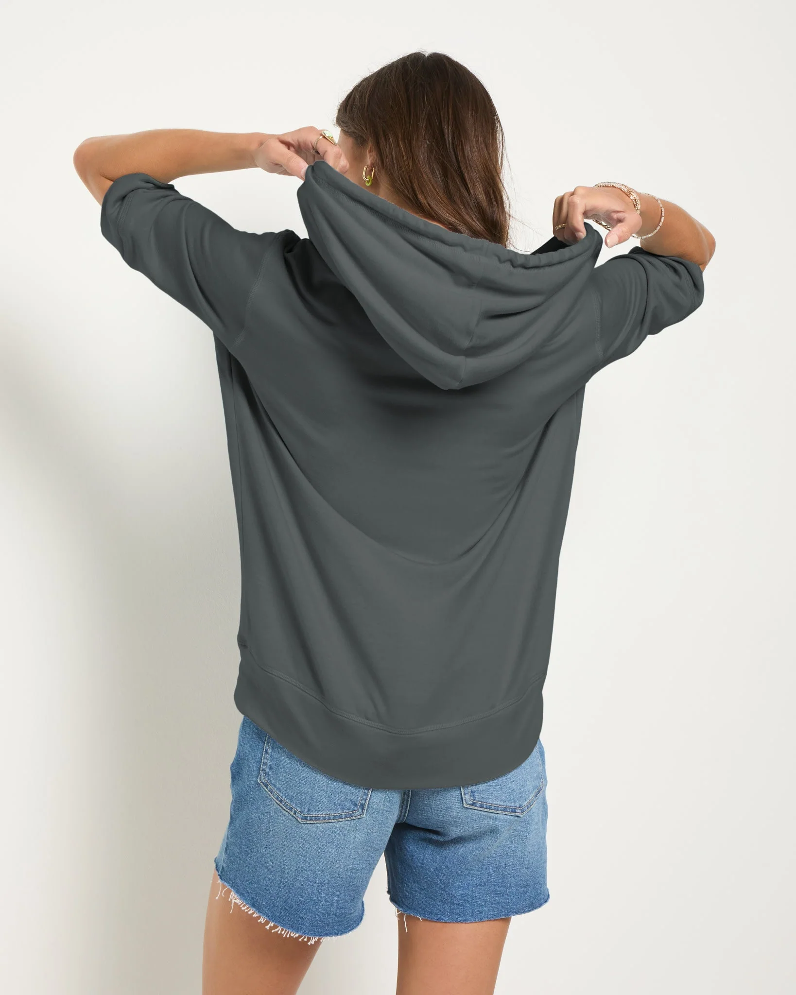 Short Sleeve Zip Hoodie - Image 26
