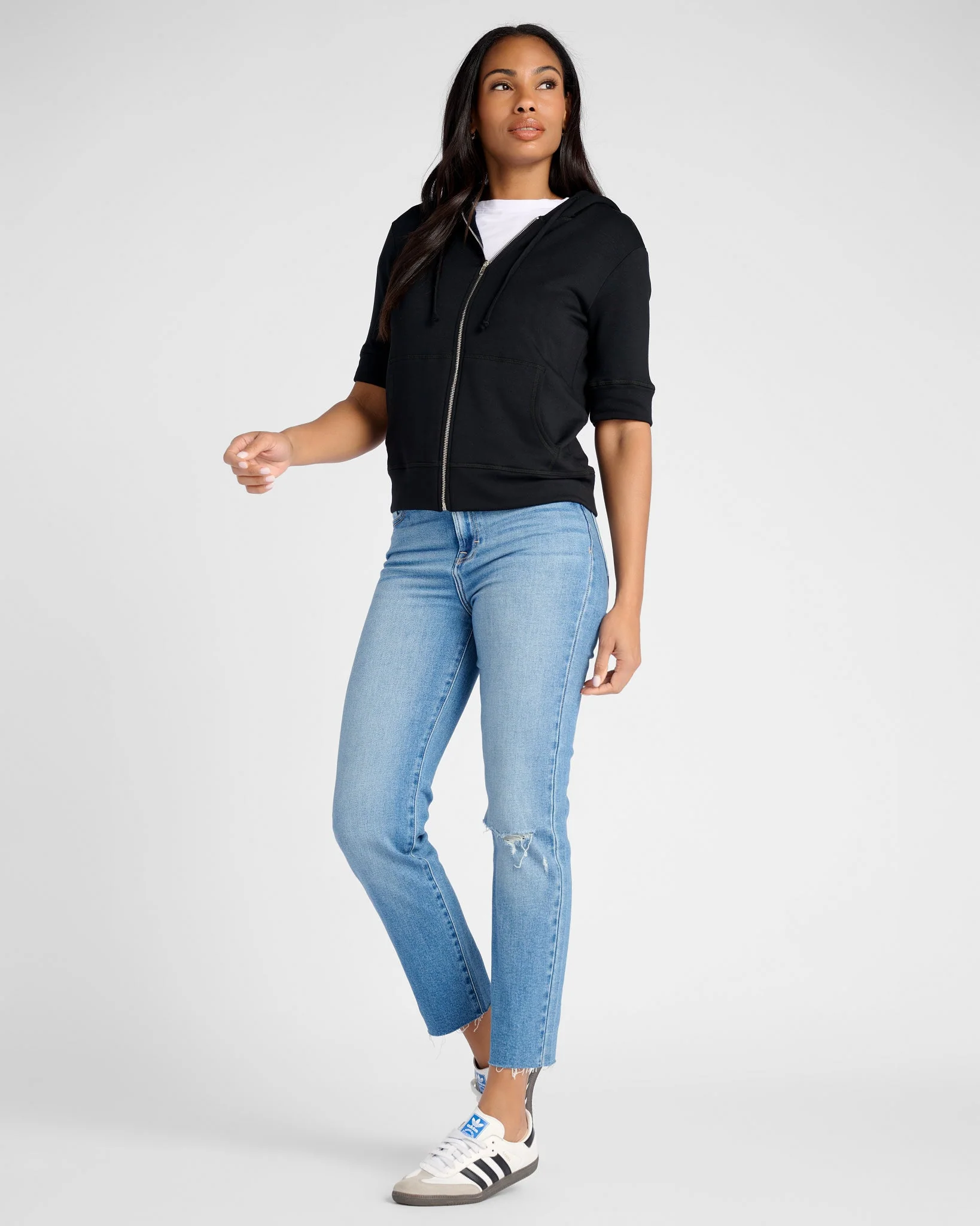 Short Sleeve Zip Hoodie - Image 33