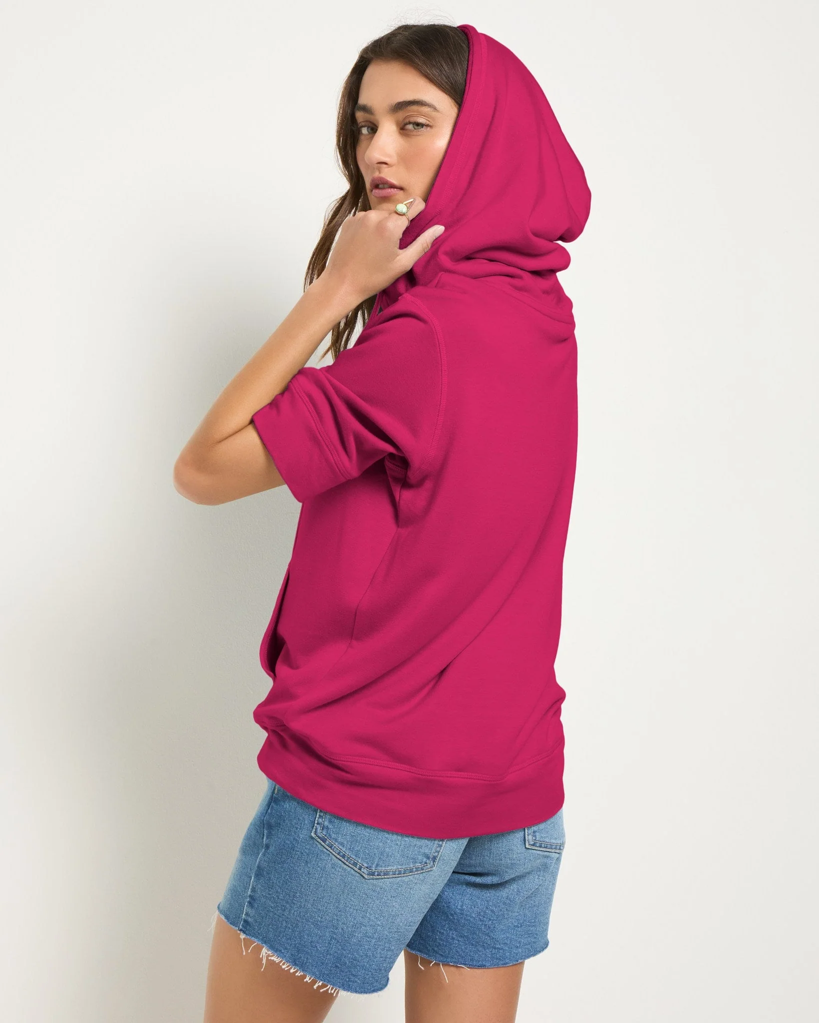 Short Sleeve Zip Hoodie - Image 5