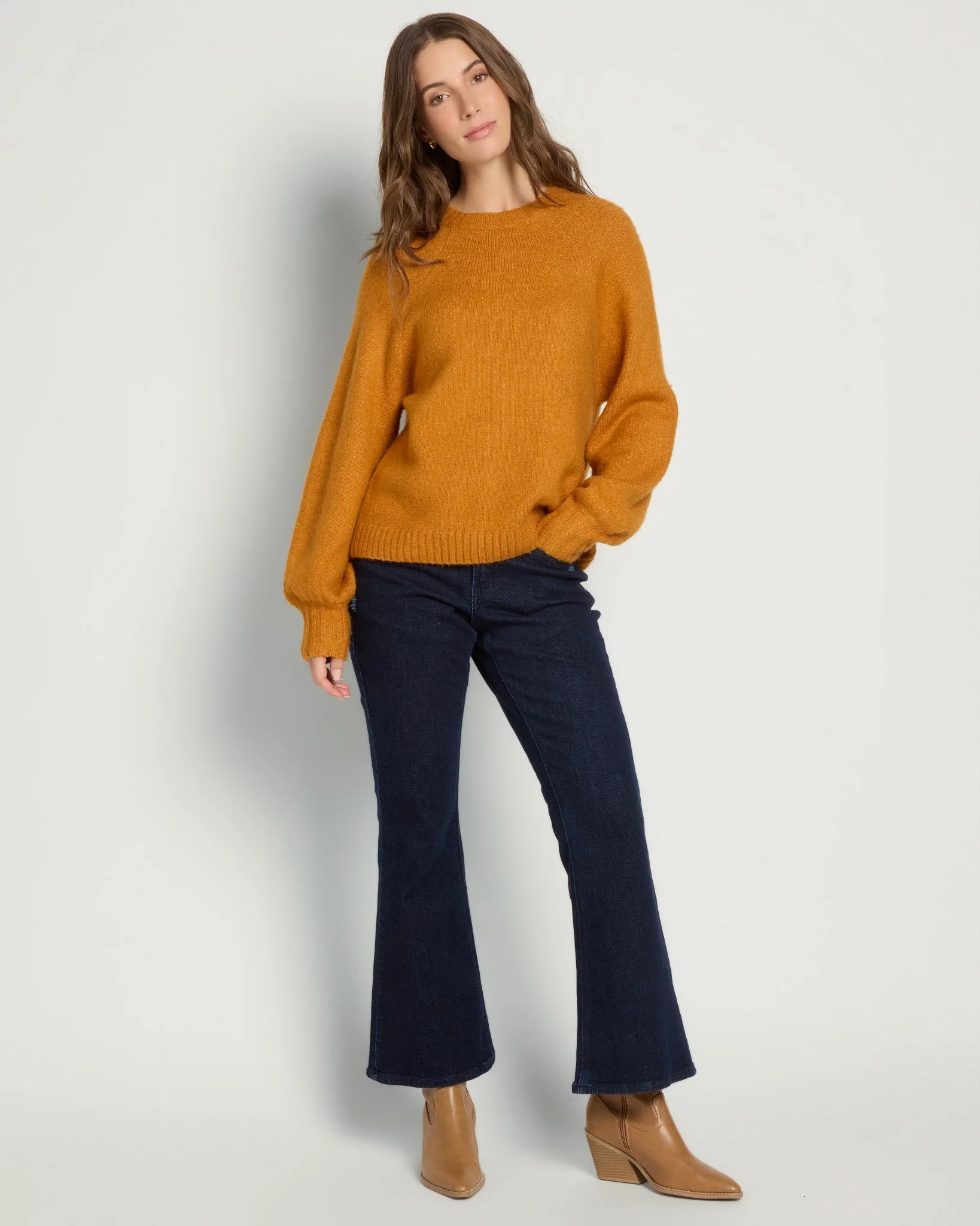 Balloon Sleeve Crewneck Sweater - Image 4