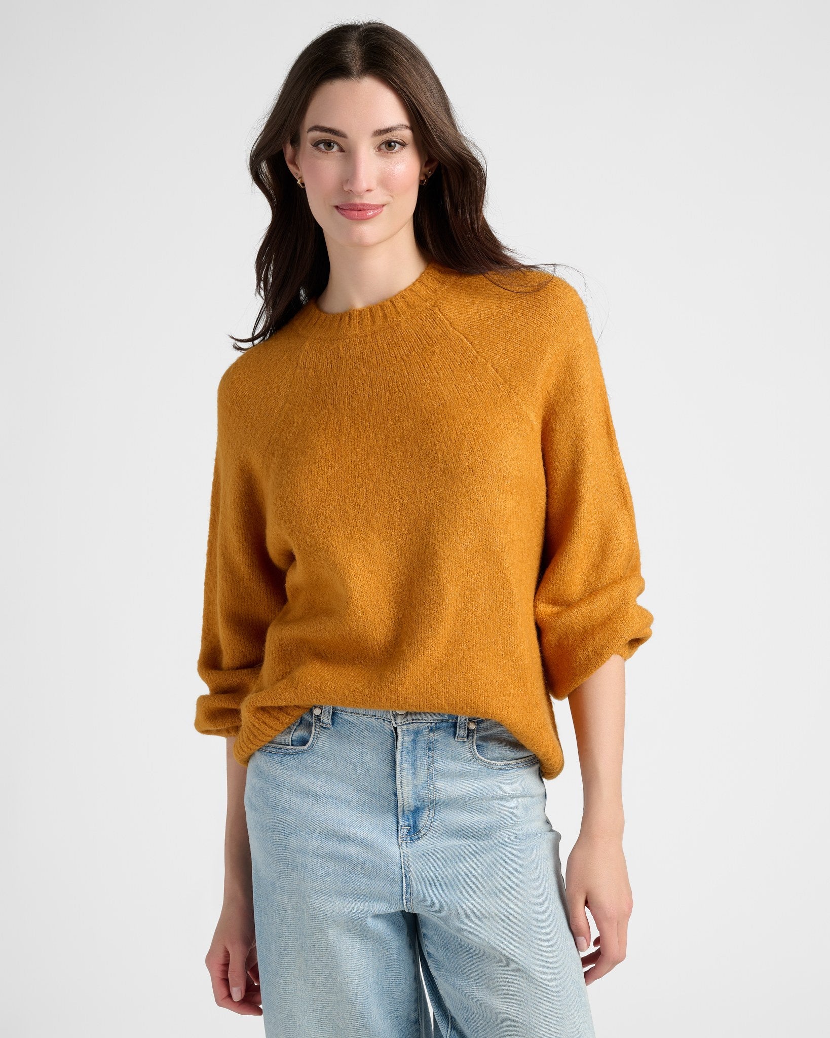 Balloon Sleeve Crewneck Sweater - Image 5