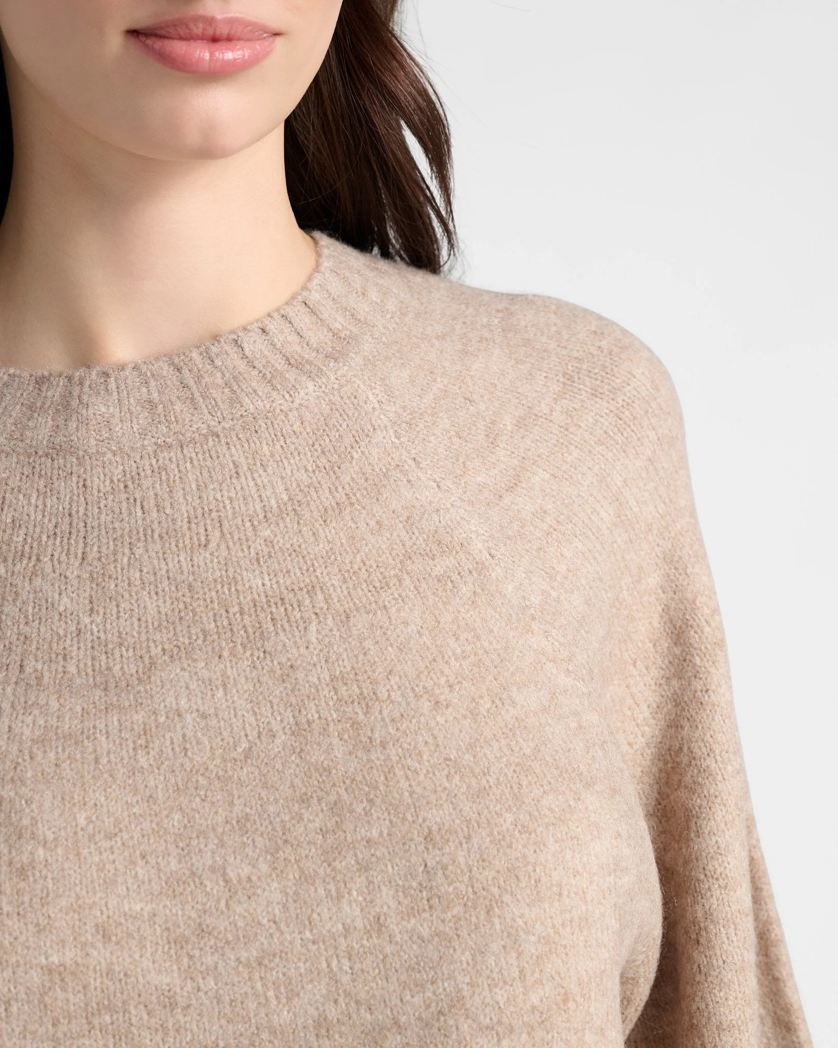 Balloon Sleeve Crewneck Sweater - Image 8