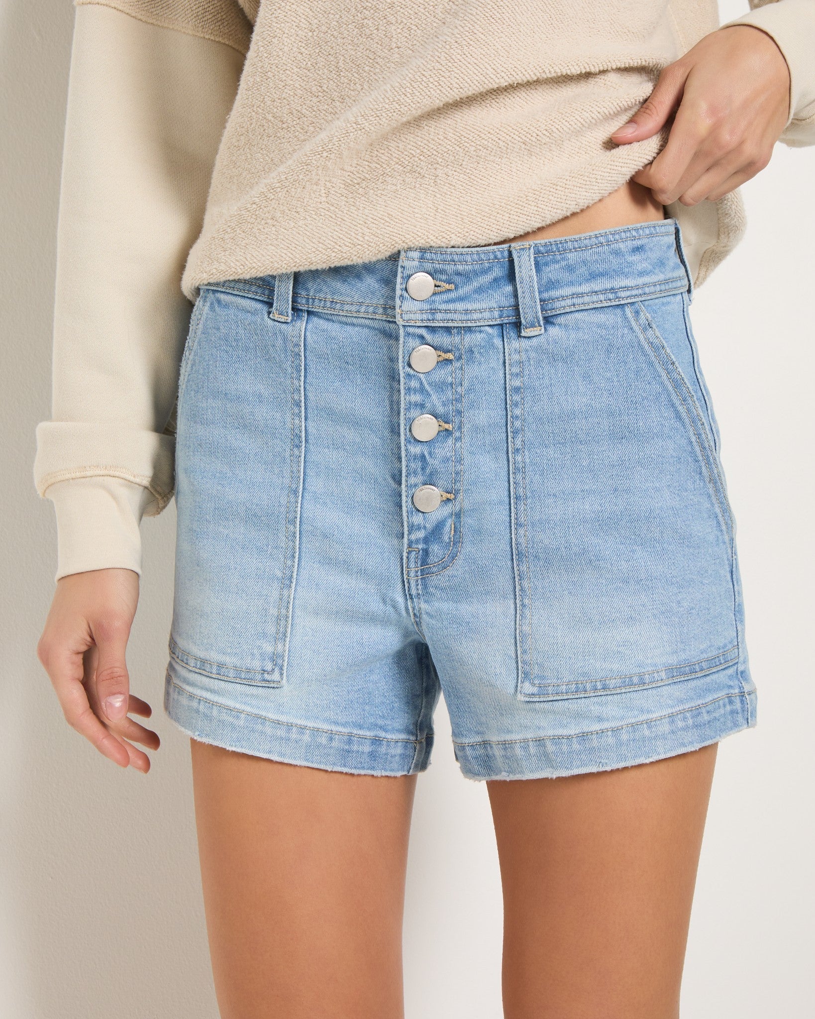 Driftwood Denim Utility Shorts - Image 4