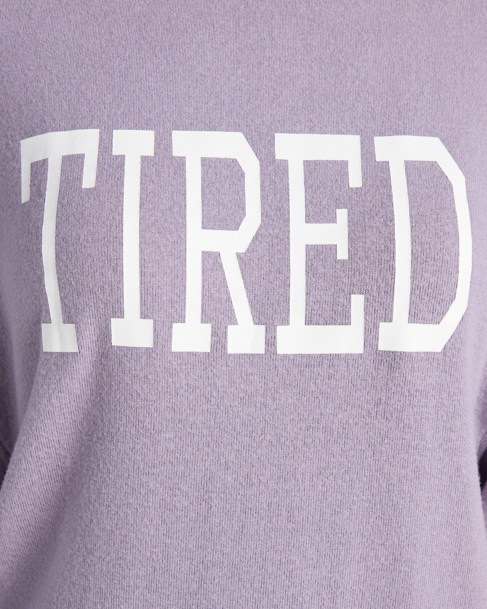 Heathered Shoreline Hacci "Tired" Graphic Pullover - Image 3