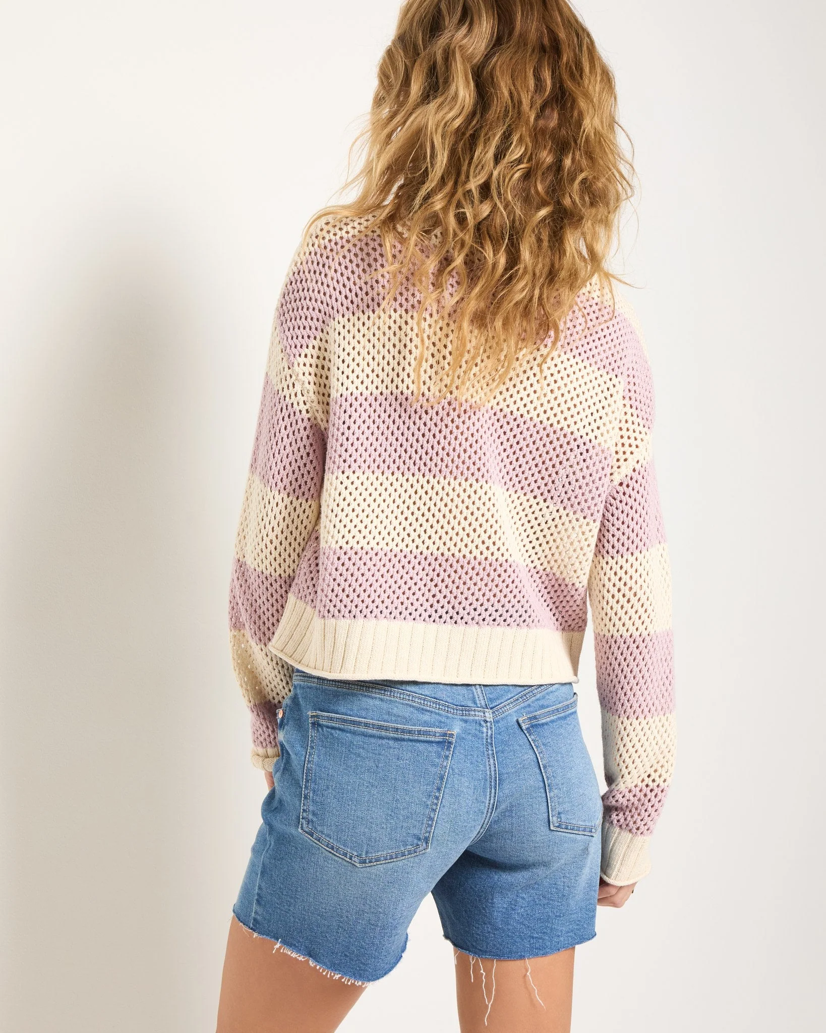 Mariner Striped Mesh Sweater - Image 3