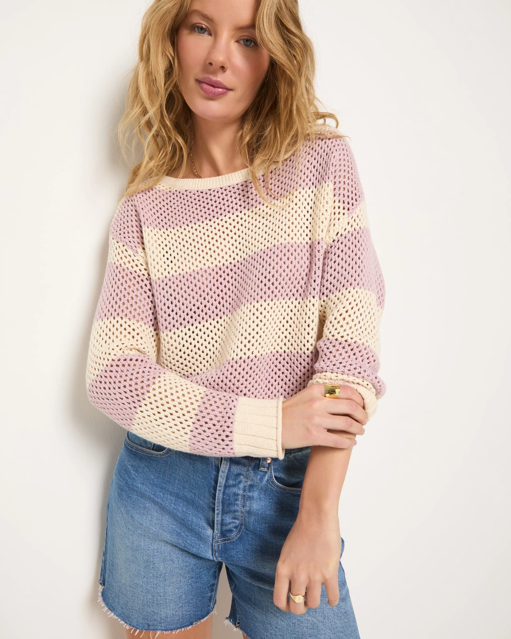 Mariner Striped Mesh Sweater - Image 5