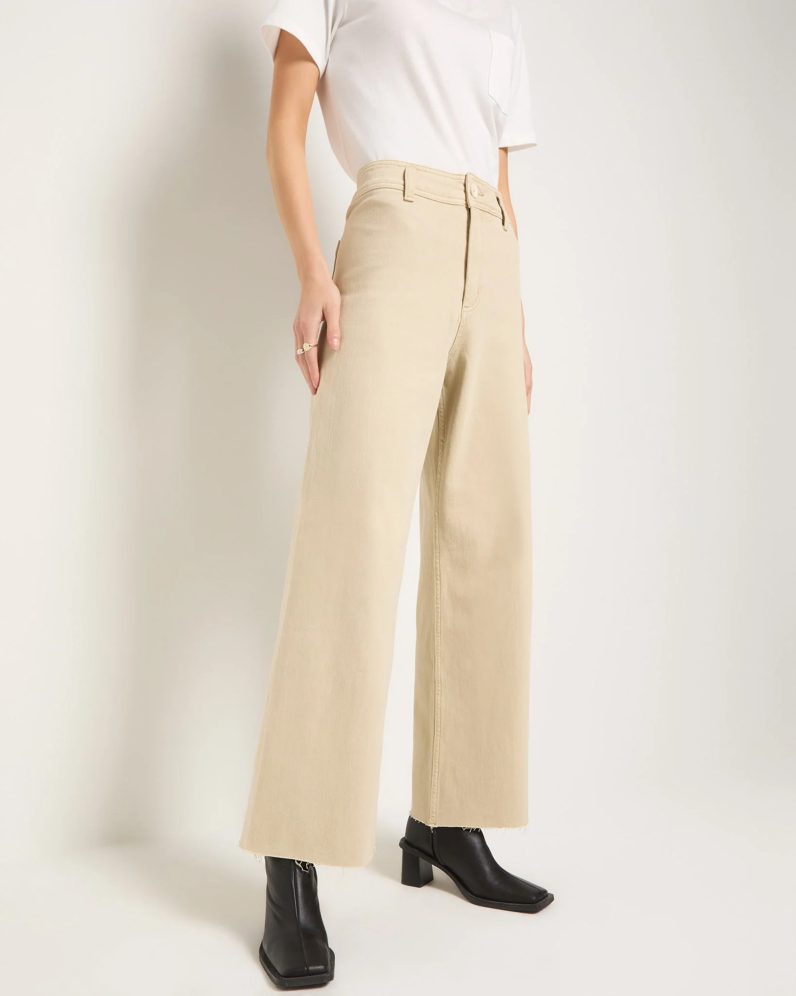 Salty Wide Leg Twill Cropped Pant - Image 7