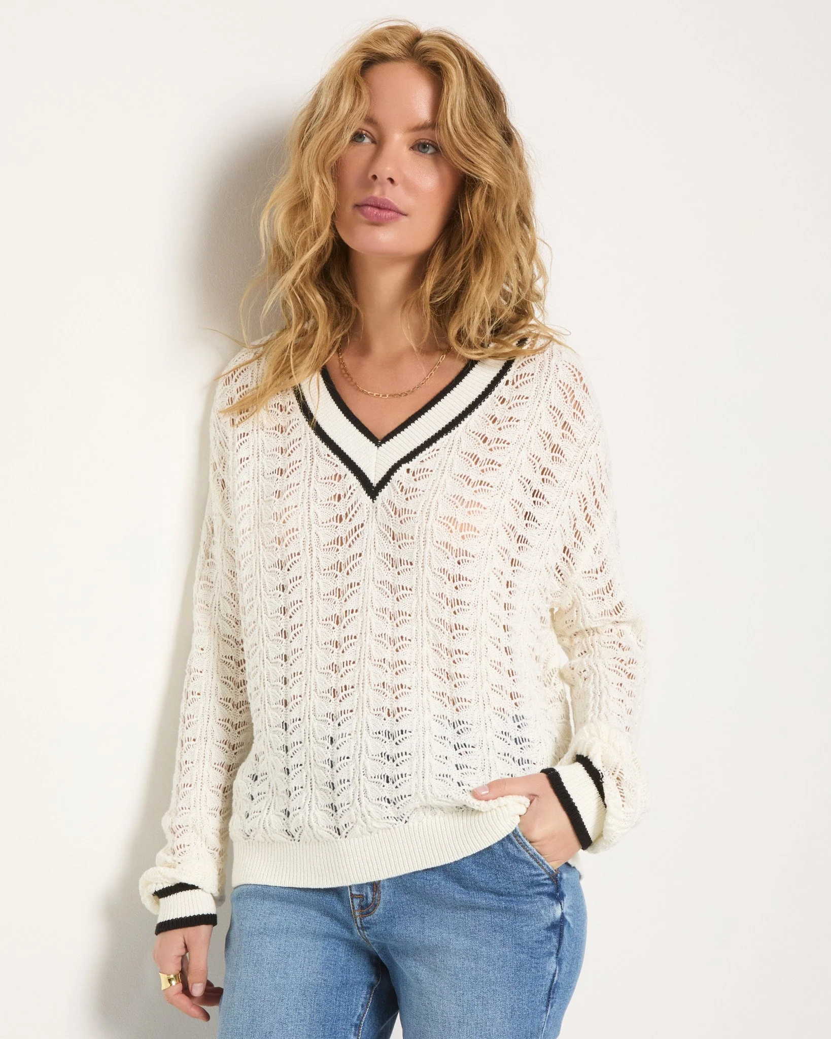 Sandyshores Pointelle Sweater - Image 4