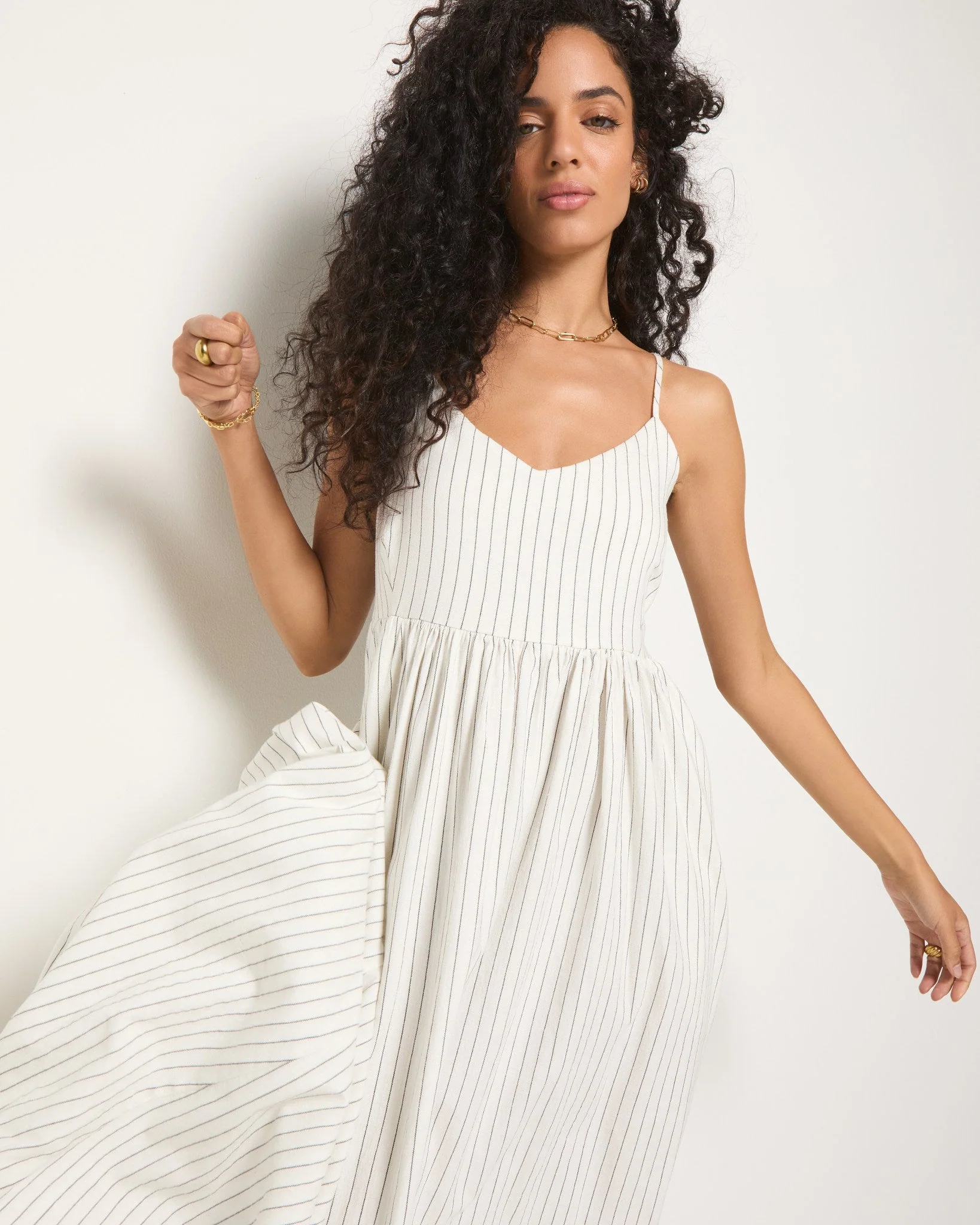 Shores Stripe Linen Maxi Dress - Image 11