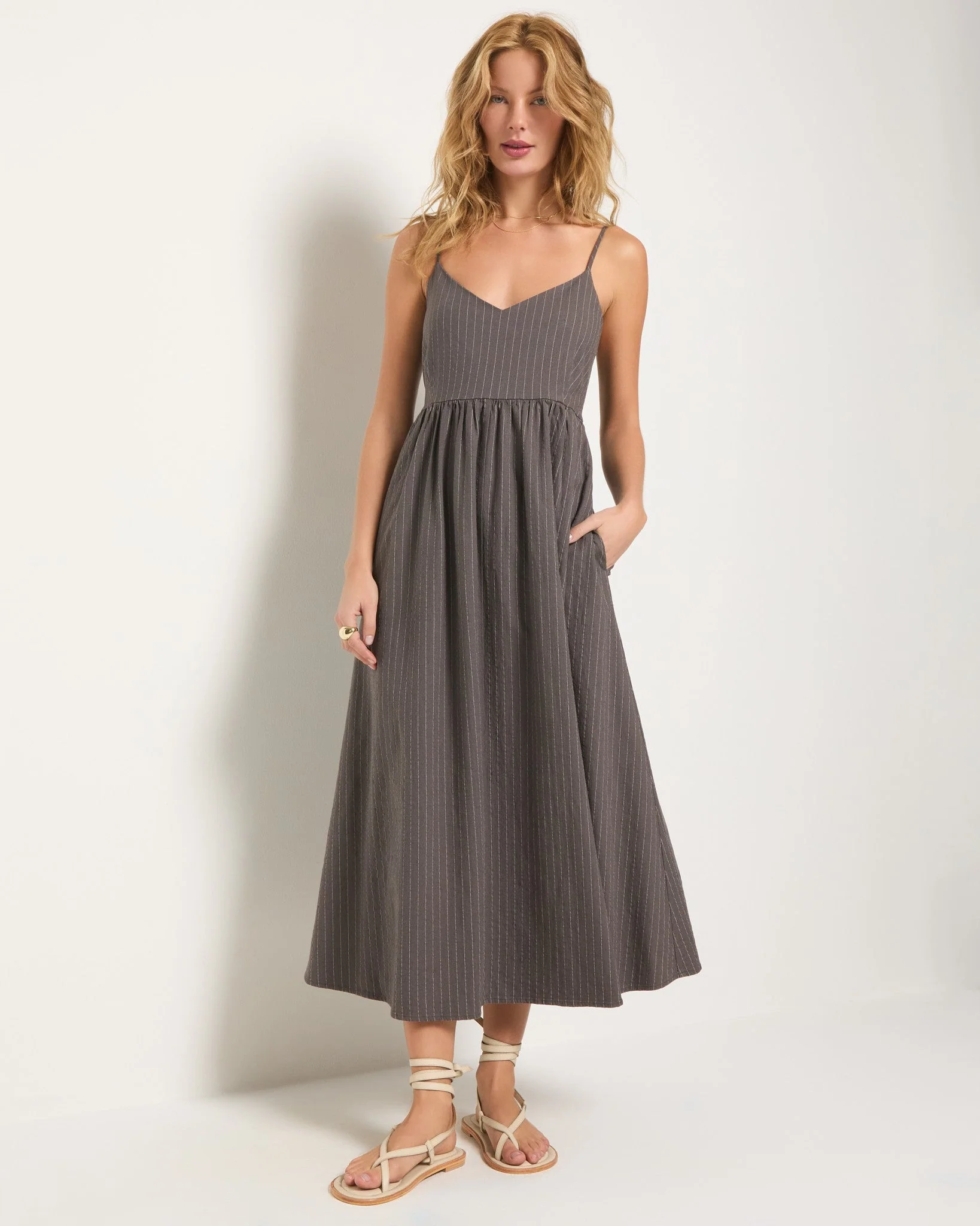 Shores Stripe Linen Maxi Dress - Image 4