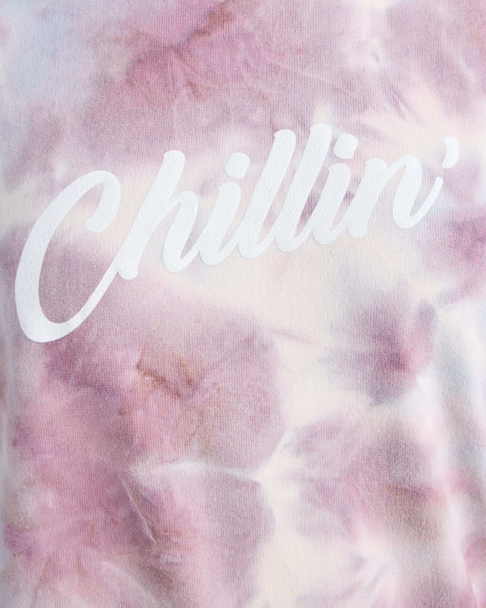 Tie Dye "Chillin'" Sweater Knit Graphic Pullover - Image 3