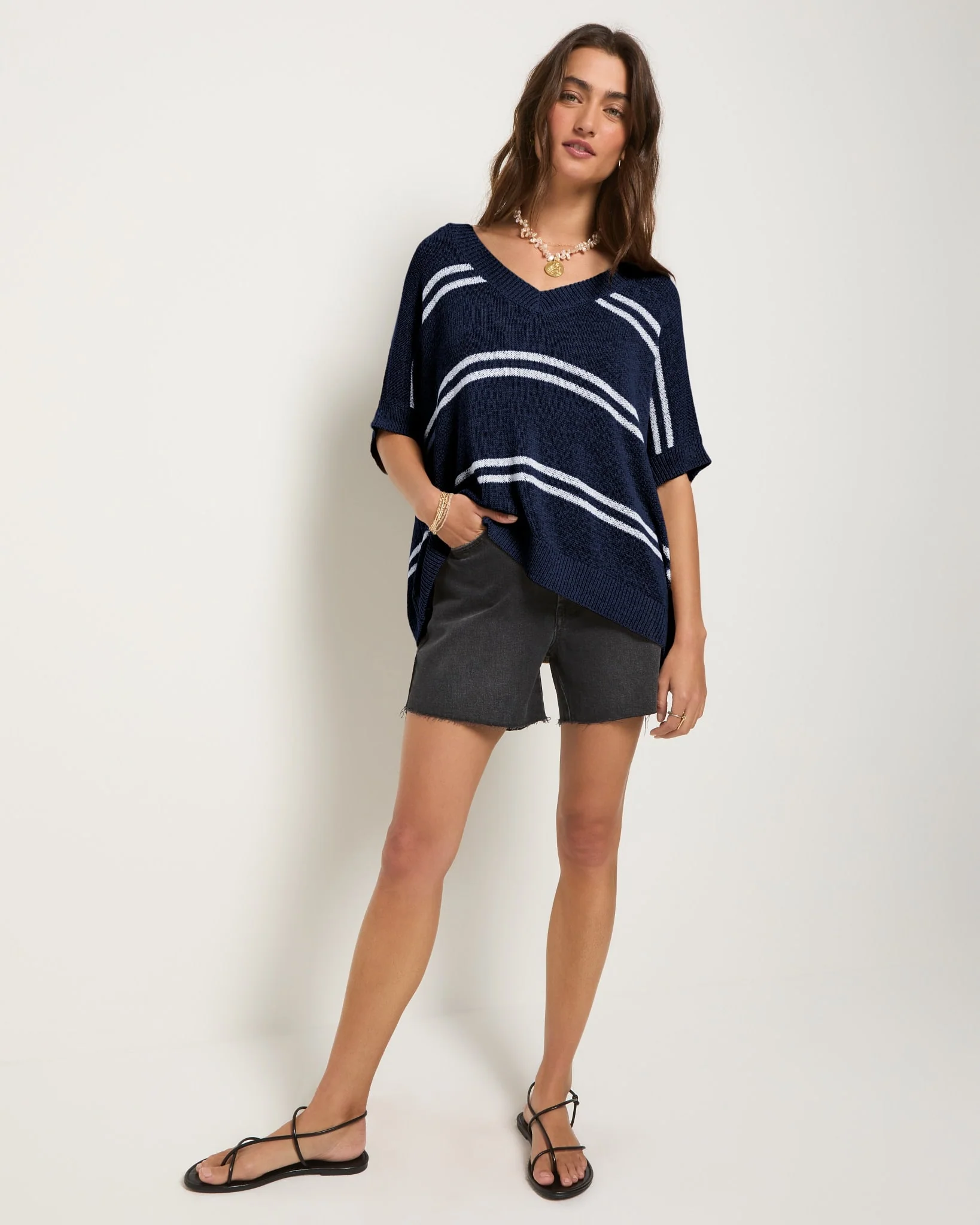 Wavetide Striped Sweater Tee - Image 4